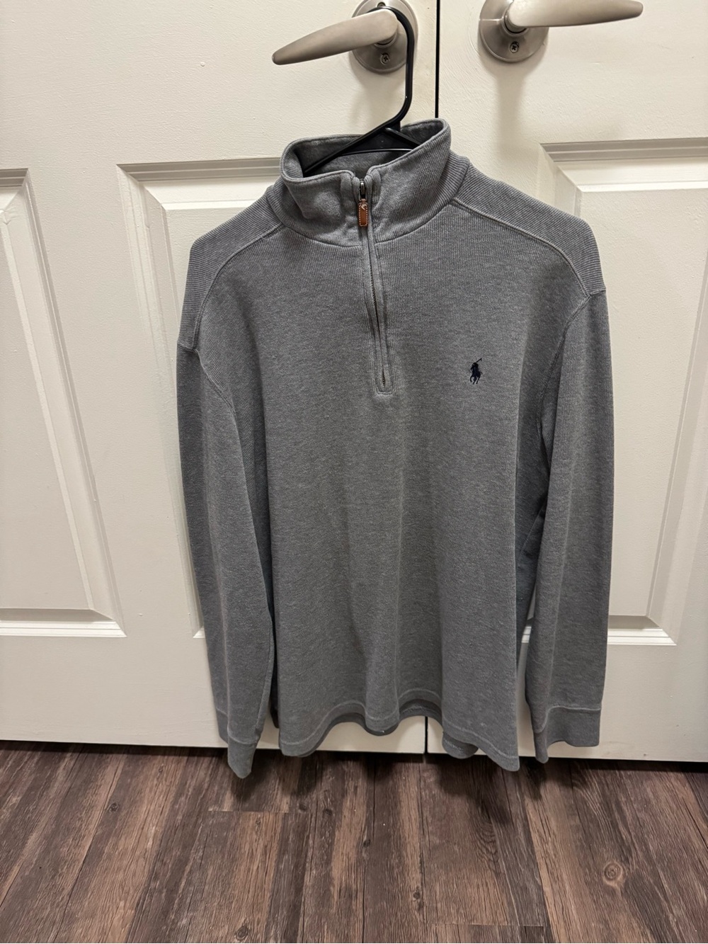 Polo by Ralph Lauren Gray Quarter-Zip Pullover Sweater